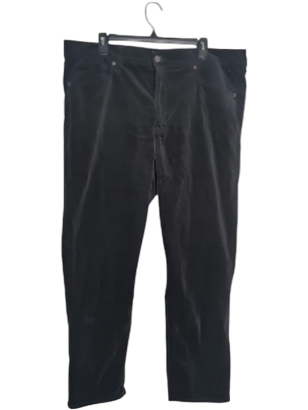 Vtg GAP Black Velour High Rise Slim Fit Pants Waist 35/20R Y2K Goth Indie Sleaze
